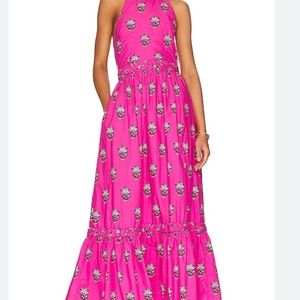 Brand New with Tags Rhode Salena halter maxi dress in Marigold print